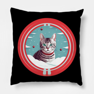 Egyptian Mau Cat Xmas, Love Cats Pillow