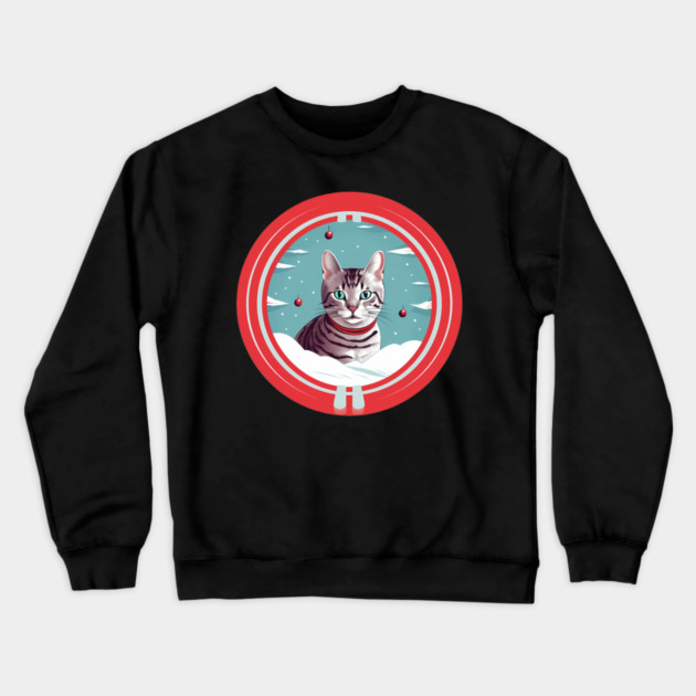 Egyptian Mau Cat Xmas, Love Cats Crewneck Sweatshirt by logiamerch