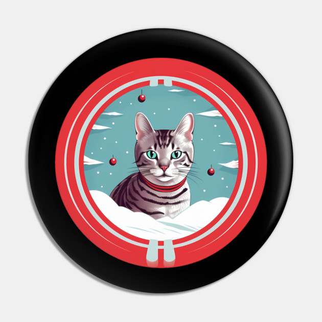 Egyptian Mau Cat Xmas, Love Cats Pin by logiamerch