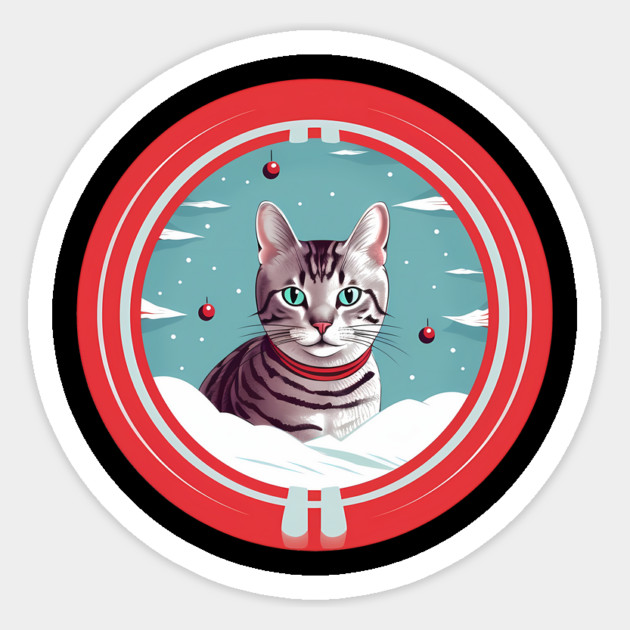 Egyptian Mau Cat Xmas, Love Cats Sticker by logiamerch