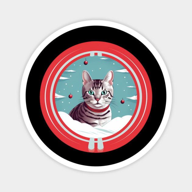 Egyptian Mau Cat Xmas, Love Cats Magnet by logiamerch