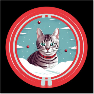 Egyptian Mau Cat Xmas, Love Cats Posters and Art