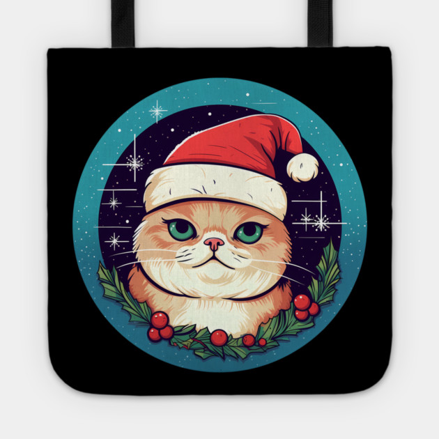 Exotic Shorthair Cat Xmas, Love Cats Tote by logiamerch