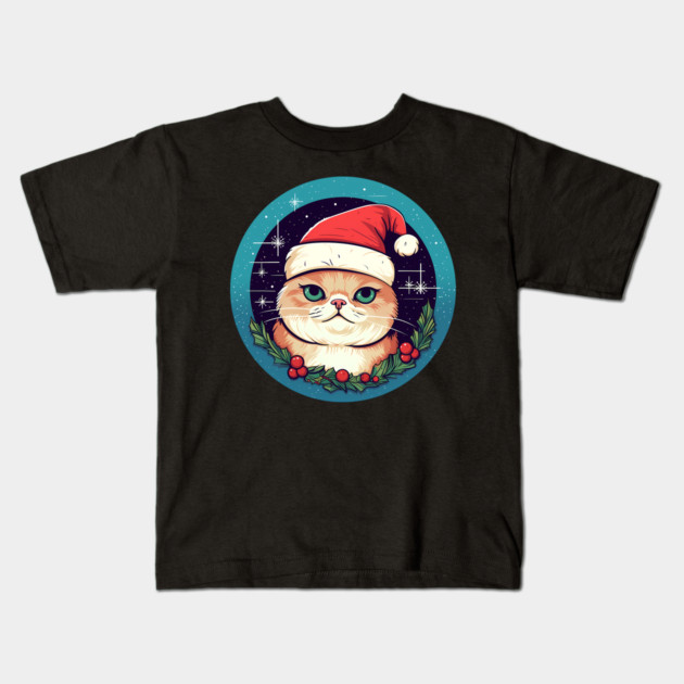 Exotic Shorthair Cat Xmas, Love Cats Kids T-Shirt by logiamerch