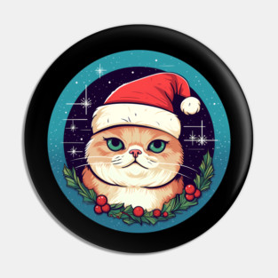 Exotic Shorthair Cat Xmas, Love Cats Pin