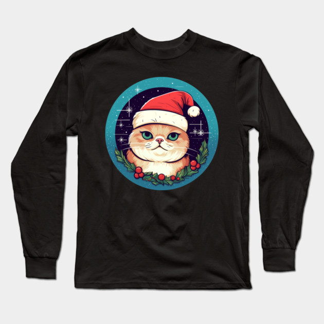 Exotic Shorthair Cat Xmas, Love Cats Long Sleeve T-Shirt by logiamerch