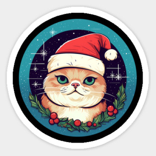Exotic Shorthair Cat Xmas, Love Cats Sticker