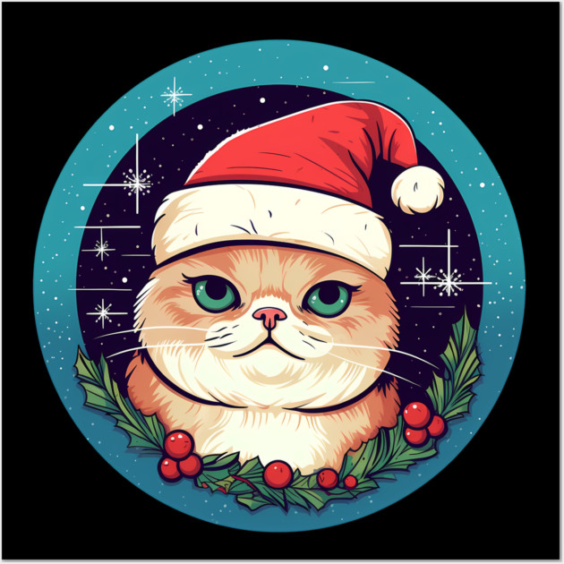 Exotic Shorthair Cat Xmas, Love Cats Wall Art by logiamerch