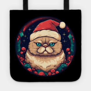 Exotic Shorthair Cat Xmas, Love Cats Tote