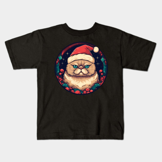 Exotic Shorthair Cat Xmas, Love Cats Kids T-Shirt by logiamerch