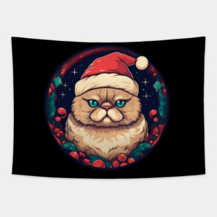 Exotic Shorthair Cat Xmas, Love Cats Tapestry