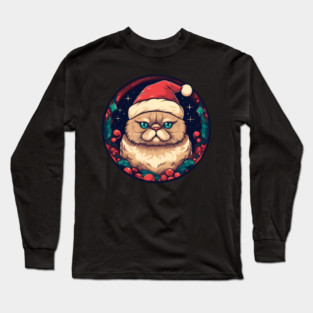 Exotic Shorthair Cat Xmas, Love Cats Long Sleeve T-Shirt