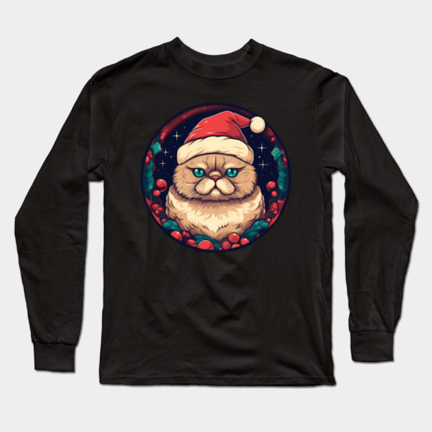 Exotic Shorthair Cat Xmas, Love Cats Long Sleeve T-Shirt by logiamerch