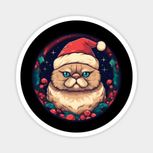 Exotic Shorthair Cat Xmas, Love Cats Magnet