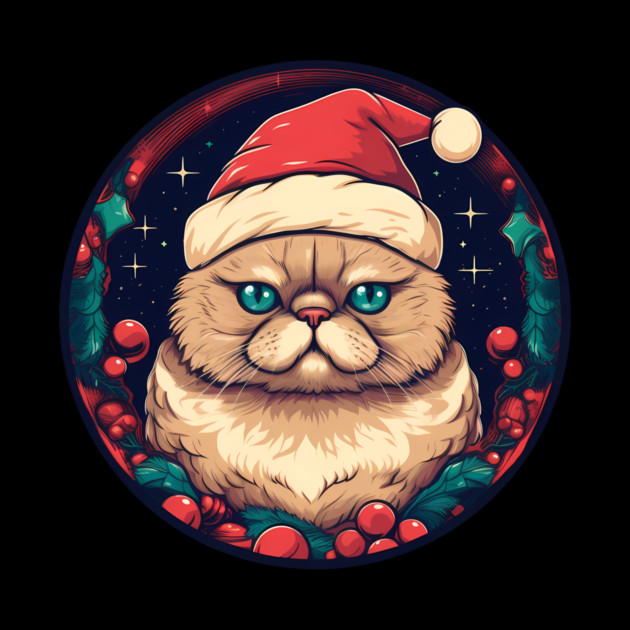 Exotic Shorthair Cat Xmas, Love Cats by logiamerch
