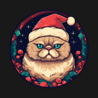 Exotic Shorthair Cat Xmas, Love Cats T-Shirt