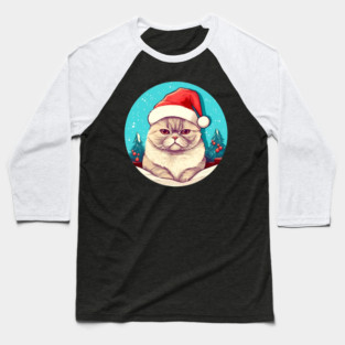 Exotic Shorthair Cat Xmas, Love Cats Baseball T-Shirt