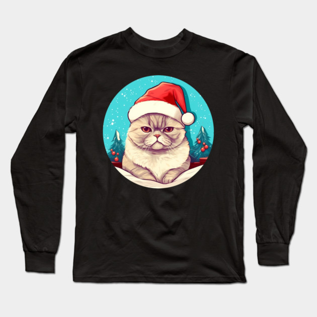 Exotic Shorthair Cat Xmas, Love Cats Long Sleeve T-Shirt by logiamerch
