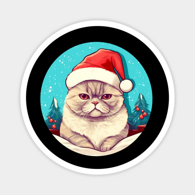 Exotic Shorthair Cat Xmas, Love Cats Magnet by logiamerch