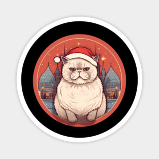 Exotic Shorthair Cat Xmas, Love Cats Magnet