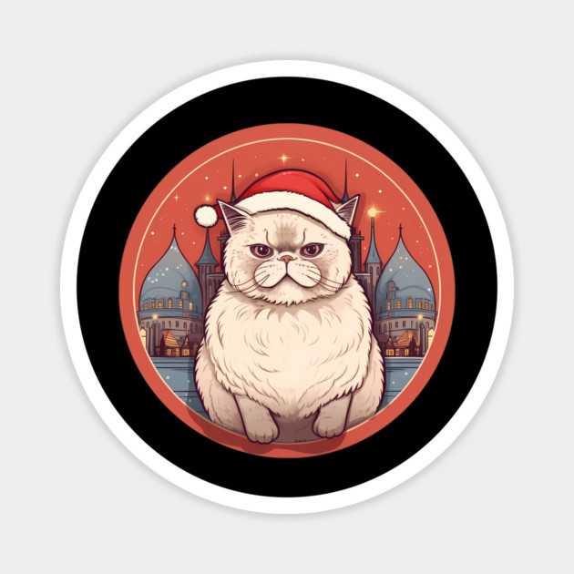 Exotic Shorthair Cat Xmas, Love Cats Magnet by logiamerch
