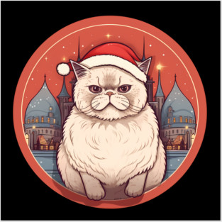 Exotic Shorthair Cat Xmas, Love Cats Posters and Art