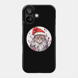 Maine Coon Cat Xmas, Love Cats Phone Case