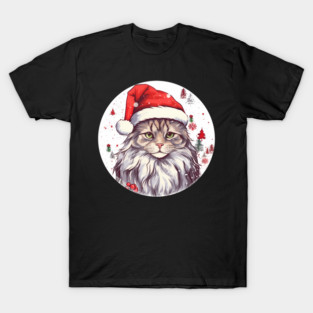 Maine Coon Cat Xmas, Love Cats T-Shirt