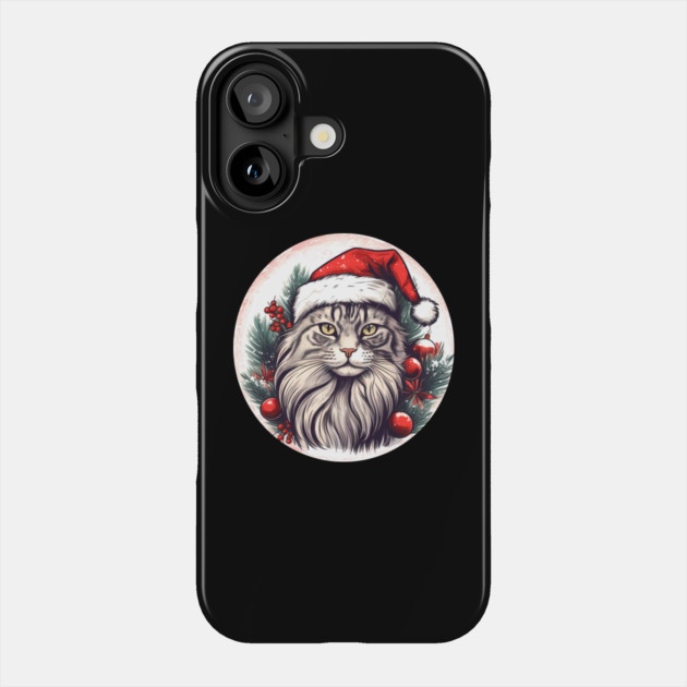 Maine Coon Cat Xmas, Love Cats Phone Case by logiamerch