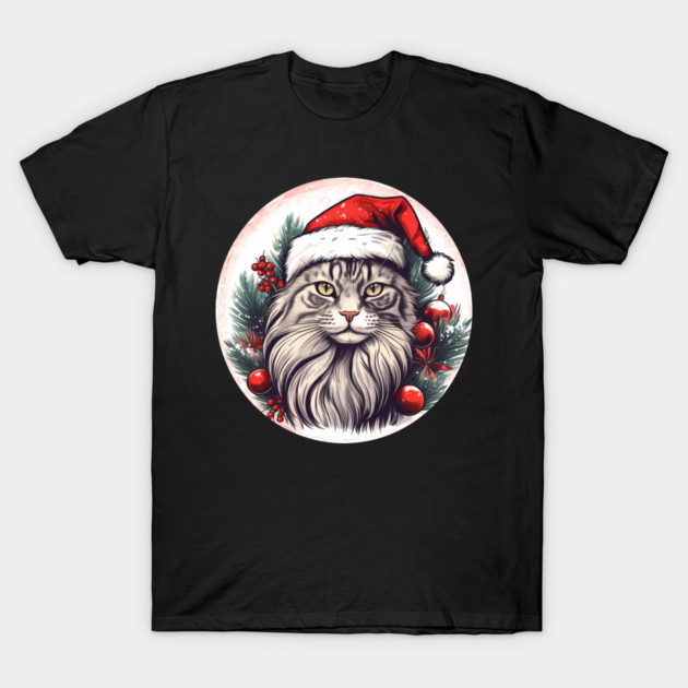 Maine Coon Cat Xmas, Love Cats T-Shirt by logiamerch