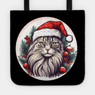 Maine Coon Cat Xmas, Love Cats Tote
