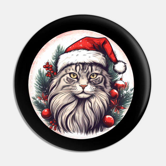 Maine Coon Cat Xmas, Love Cats Pin by logiamerch