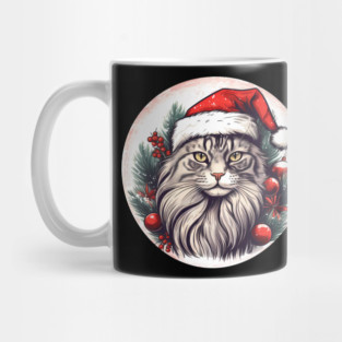 Maine Coon Cat Xmas, Love Cats Mug