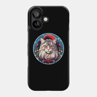 Maine Coon Cat Xmas, Love Cats Phone Case