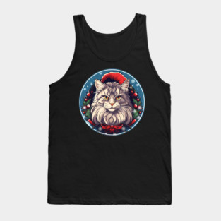 Maine Coon Cat Xmas, Love Cats Tank Top