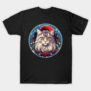 Maine Coon Cat Xmas, Love Cats T-Shirt
