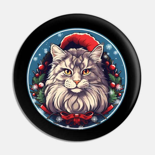 Maine Coon Cat Xmas, Love Cats Pin by logiamerch