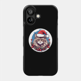 Maine Coon Cat Xmas, Love Cats Phone Case