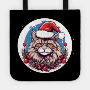 Maine Coon Cat Xmas, Love Cats Tote