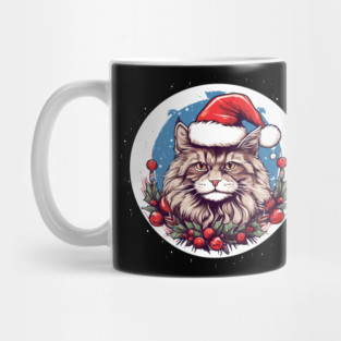 Maine Coon Cat Xmas, Love Cats Mug