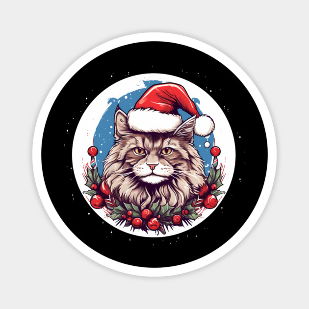 Maine Coon Cat Xmas, Love Cats Magnet by logiamerch