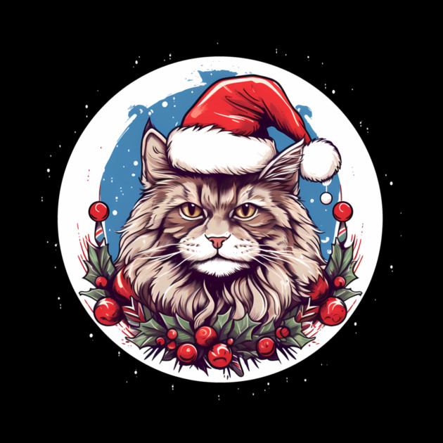 Maine Coon Cat Xmas, Love Cats by logiamerch