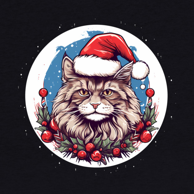 Maine Coon Cat Xmas, Love Cats by logiamerch