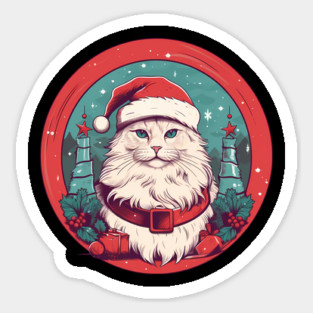 Manx Cat Xmas, Love Cats Sticker