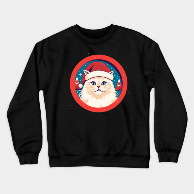 Manx Cat  Xmas, Love Cats Crewneck Sweatshirt by logiamerch