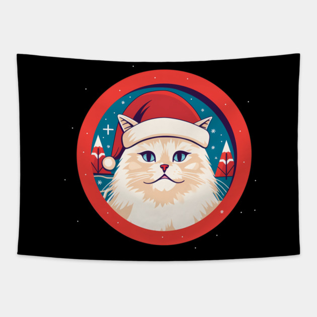 Manx Cat  Xmas, Love Cats Tapestry by logiamerch