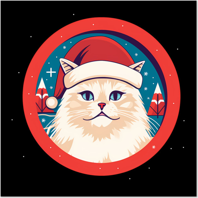 Manx Cat  Xmas, Love Cats Wall Art by logiamerch