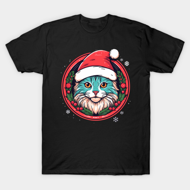 Manx Cat  Xmas, Love Cats T-Shirt by logiamerch