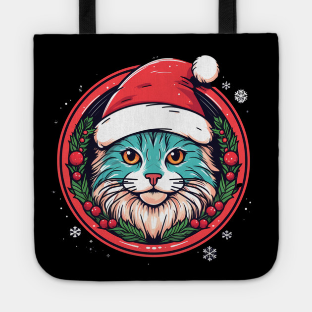 Manx Cat  Xmas, Love Cats Tote by logiamerch
