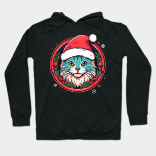 Manx Cat  Xmas, Love Cats Hoodie